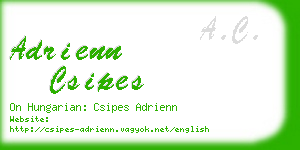 adrienn csipes business card